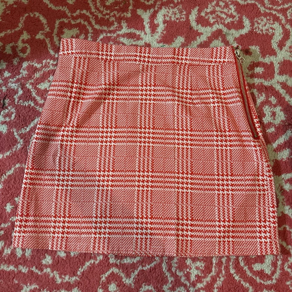 Forever 21 Red and Pink A-line Mini Skirt